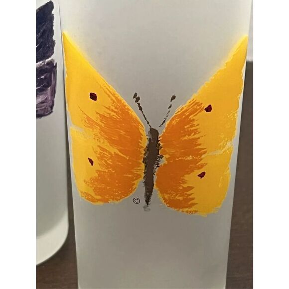4 Dartington Designs Rare Glassware Butterfly Frosted Highball Tom Collins Set F - Picture 5 of 10